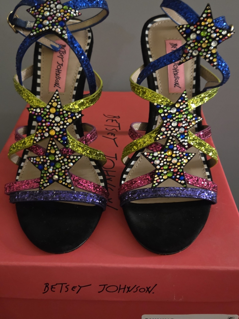 Betsey Johnson Multicolor Star Embellished Women's Sandals